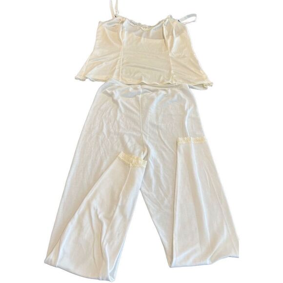 70’s long underwear with satin slip tank camisole - Picture 1 of 13